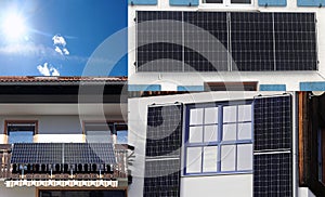 Solar systems and balcony power plants on family homes