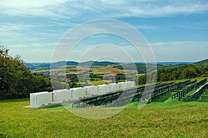 solarfield with battery storage