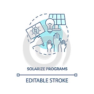 Solarize programs concept icon