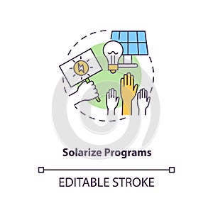 Solarize programs concept icon