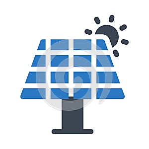 solarpanel vector glyph color icon