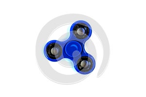 Solated blue fidget spinner