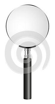 Solated magnifying glass realistic illustration