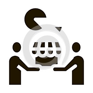 sold business part icon Vector Glyph Illustration