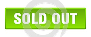 sold out button. sold out square isolated push button.