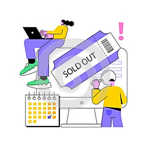 Sold-out event abstract concept vector illustration.