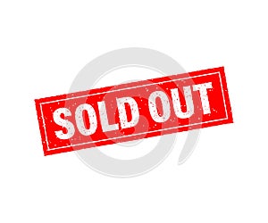 Sold out sign vector illustration.