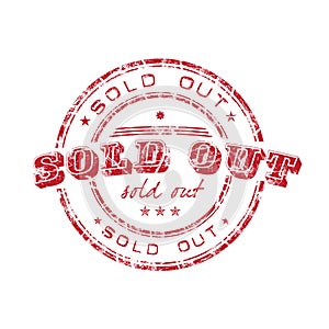 Sold out stamp