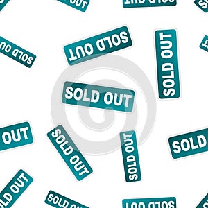 Sold out stamp seamless pattern. Business concept sold out