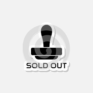Sold out stamp sticker