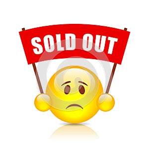 Sold out vector sign