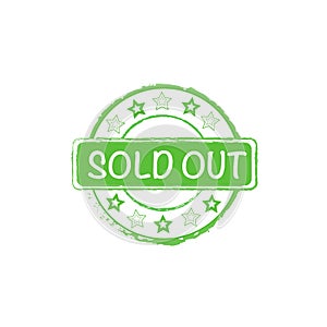 Sold out vector stamp