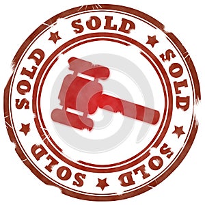 Sold red stamp