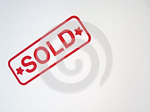Sold stamp impression