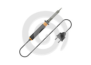 Solder tool. Simple flat illustration.