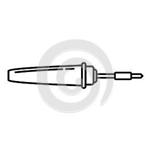 Soldering braze icon, outline style photo