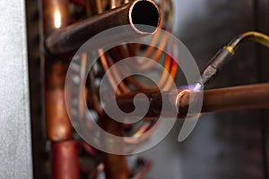 soldering copper pipe gas burner