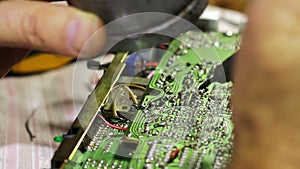 Soldering Electronics on Circuit Board