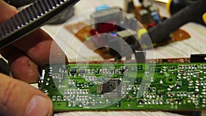 Soldering Electronics on Circuit Board