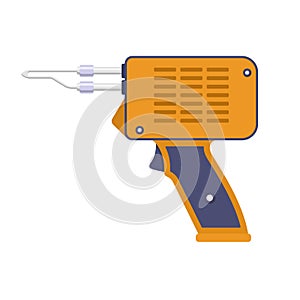 Soldering Gun Flat Illustration. Clean Icon Design Element on Isolated White Background