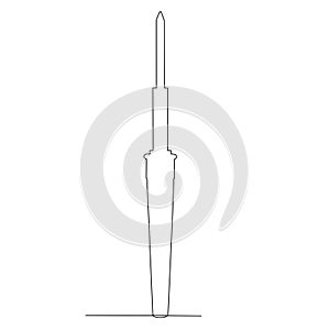 soldering iron hand drawn style illustration. Tools in industrial concept vector design. single line continuous drawing