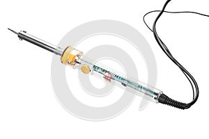 Soldering iron with temperature regulator