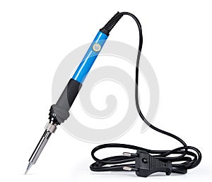 Soldering iron on white background