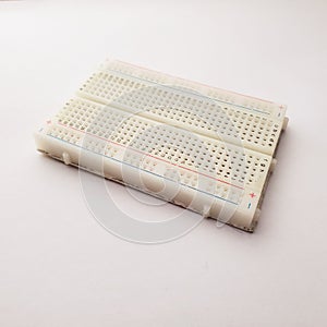 Solderless breadboard isolated on a white background