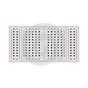 Solderless breadboard isolated on white