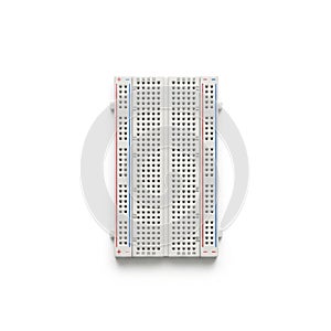 Solderless Electronics Prototype Breadboard Isolated on White