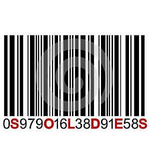 SOLDES message on barcode