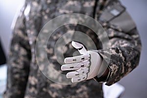 Soldier Artificial Prosthetic Limb Hand