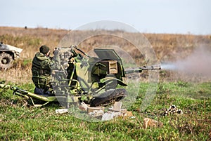 Soldier breakfast on the battlefield