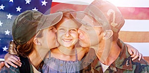 Soldier couple reunited with their daughter