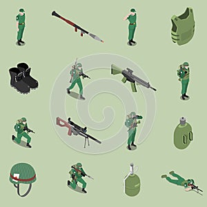 Soldier Equipment Isometric Set