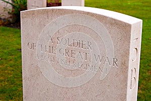 A soldier of the great war Scottish regiment.