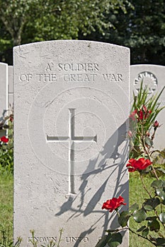 A soldier of the great war WW1 cemetery