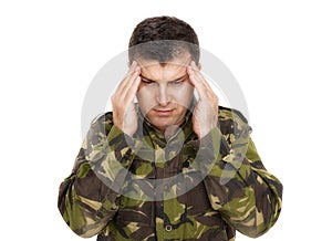 Soldier with hands on head