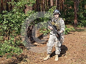 Soldier with M4 Carbine photo