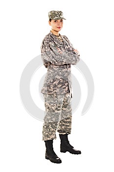 Soldier in the military uniform
