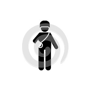 Soldier, military, wounded, veteran, war pictogram icon