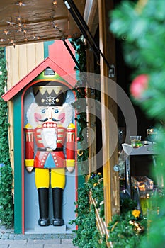 Soldier nutcracker statue