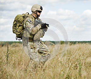 Soldier in patrol