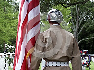 Soldier Paying Tribute