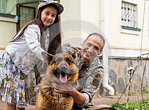 Soldier reunited with his daughter.