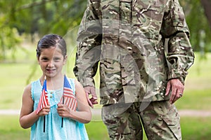 Soldier reunited with his daughter