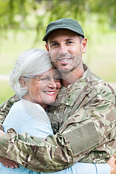 Soldier reunited with his mother