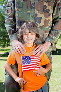 Soldier reunited with his son