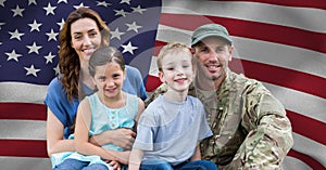 Soldier reunited with their family