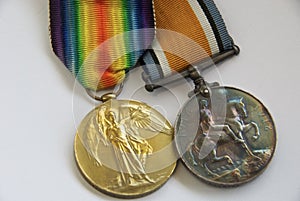 Soldier`s medals from First World War